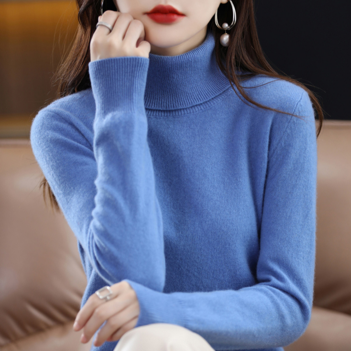 Charlotte | Elegant Cashmere Turtleneck Sweater