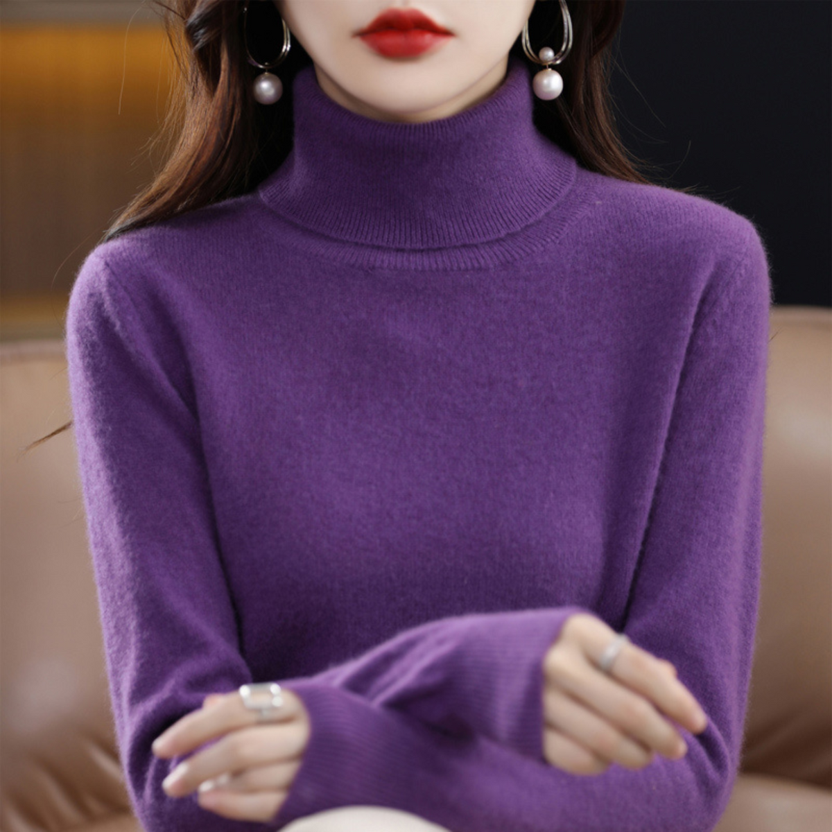Charlotte | Elegant Cashmere Turtleneck Sweater