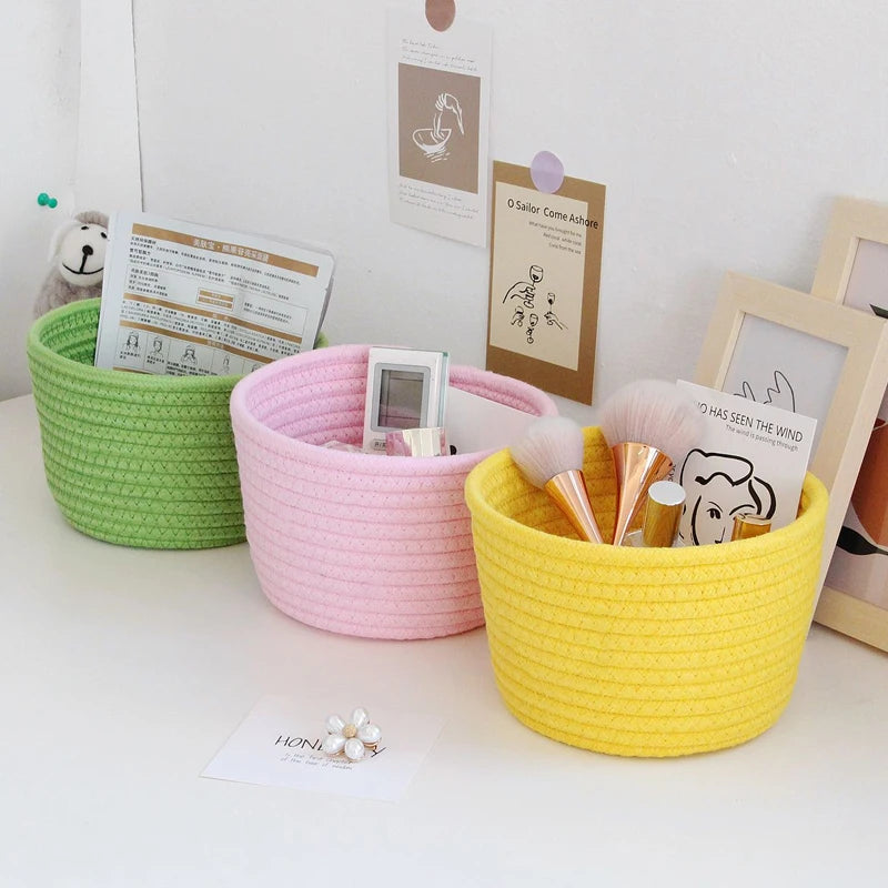 Cotton Rope Storage Baskets | Organizer for Toys and Sundries