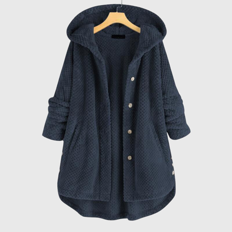Elsie | Women's Fleece Jacket - Hooded Reversible Flattering Fit Warm
