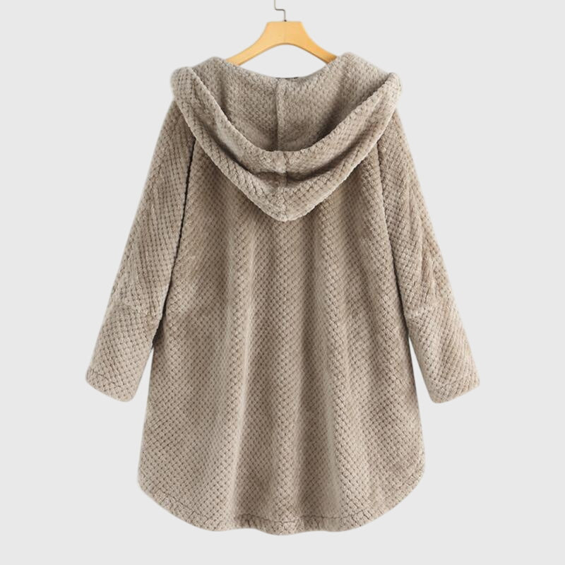 Elsie | Women's Fleece Jacket - Hooded Reversible Flattering Fit Warm