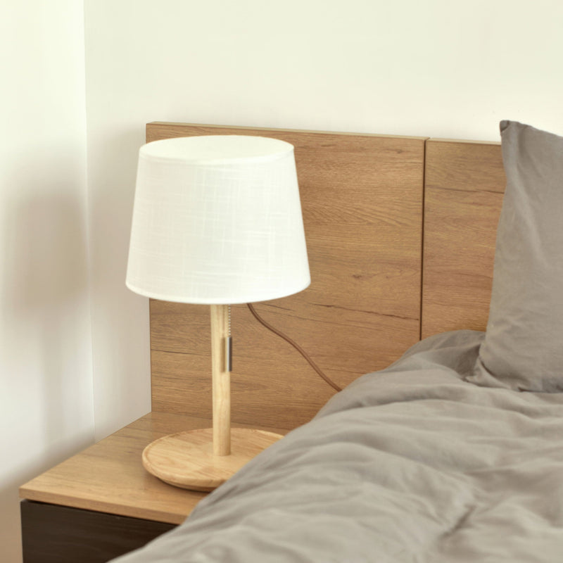 Gentle Glow Nordic Lamp | Walnut Wood Table Lamp