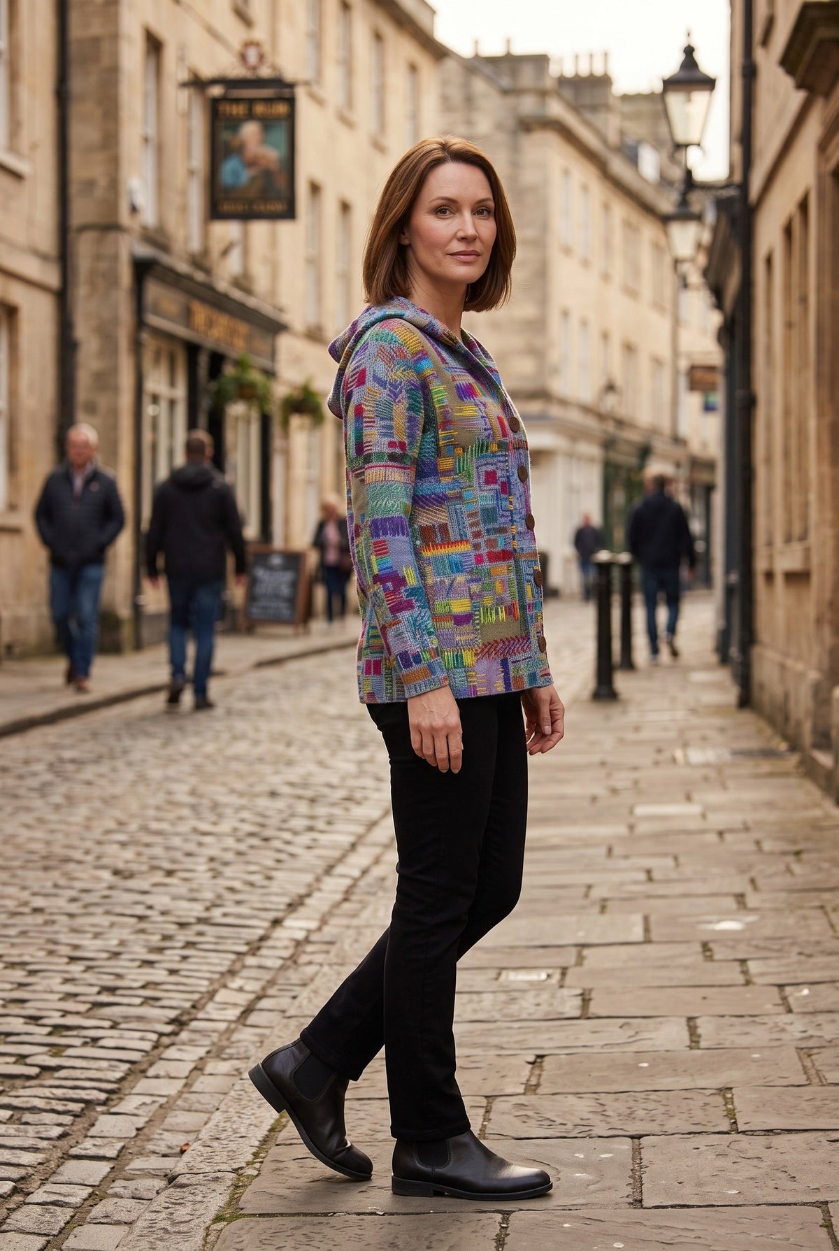 Women's Cardigan | Hooded Button-Front Longline