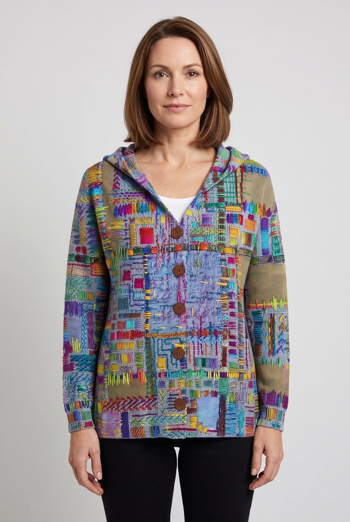 Women's Cardigan | Hooded Button-Front Longline