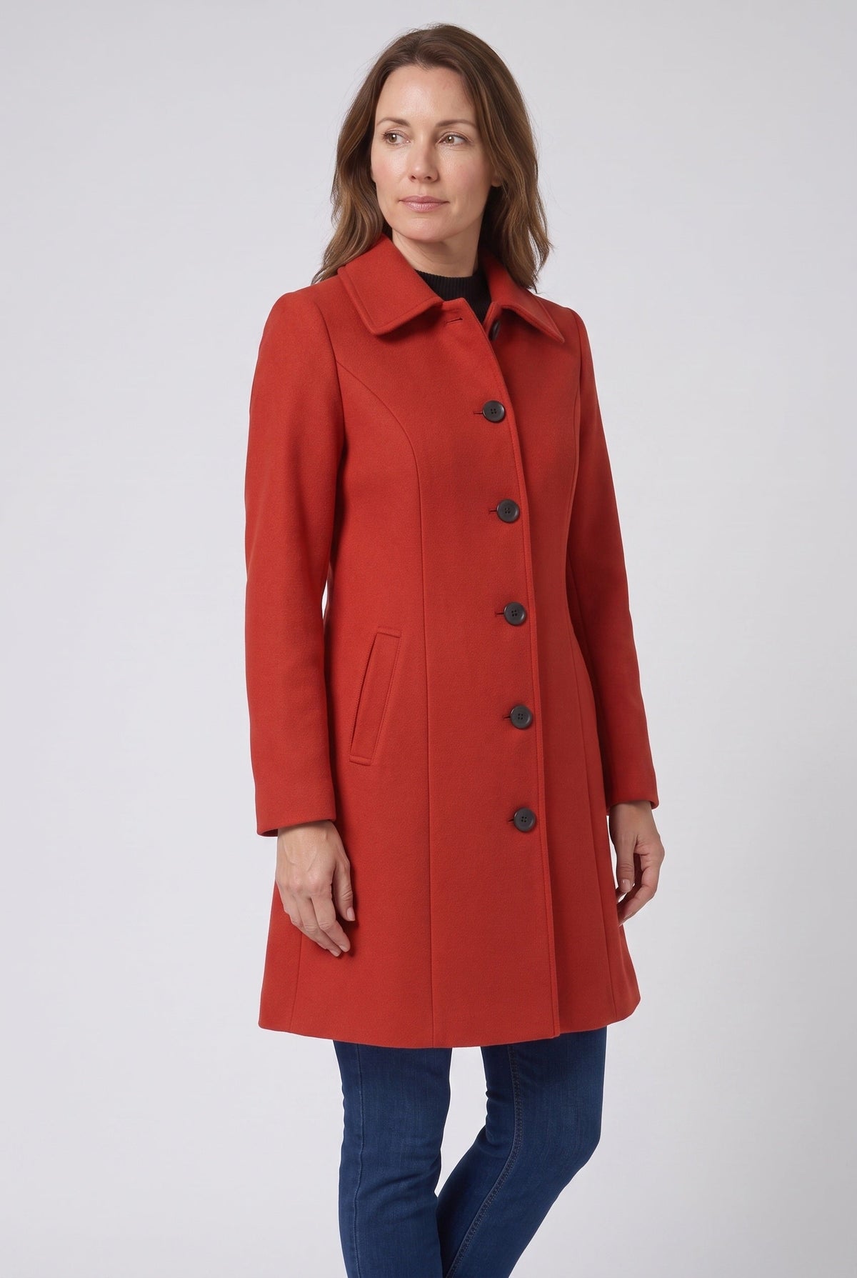Women's Trench Coat | Single Breasted Button Front