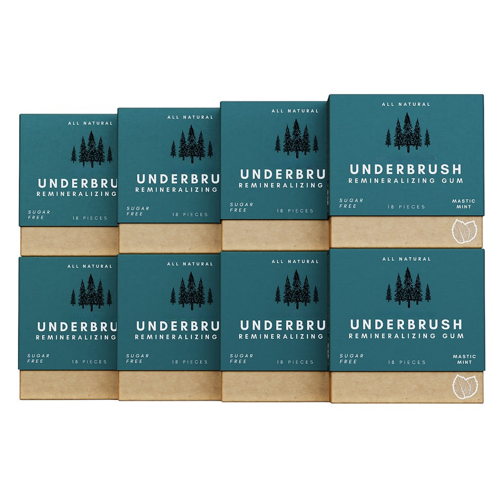 Underbrush Remineralizing Chewing Gum for Enamel Protection and Fresh Breath