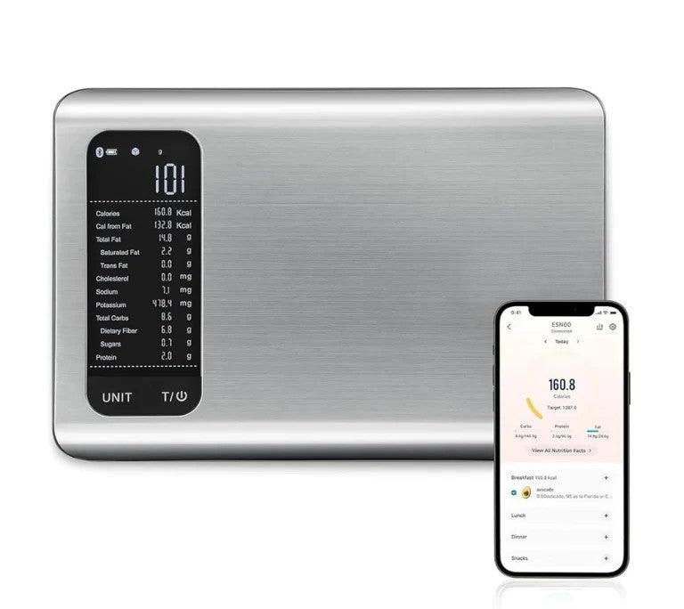 ESN00 Smart Nutrition Scale, Tracks 19 Nutrients, App-Connected
