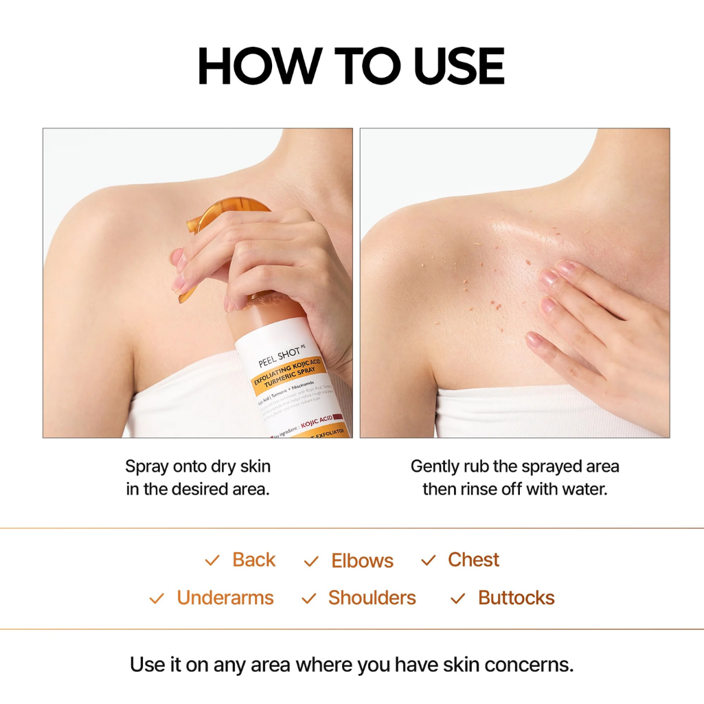 Peel Shot Kojic Acid Turmeric Duo for Dark Spots, Hyperpigmentation & Brightening