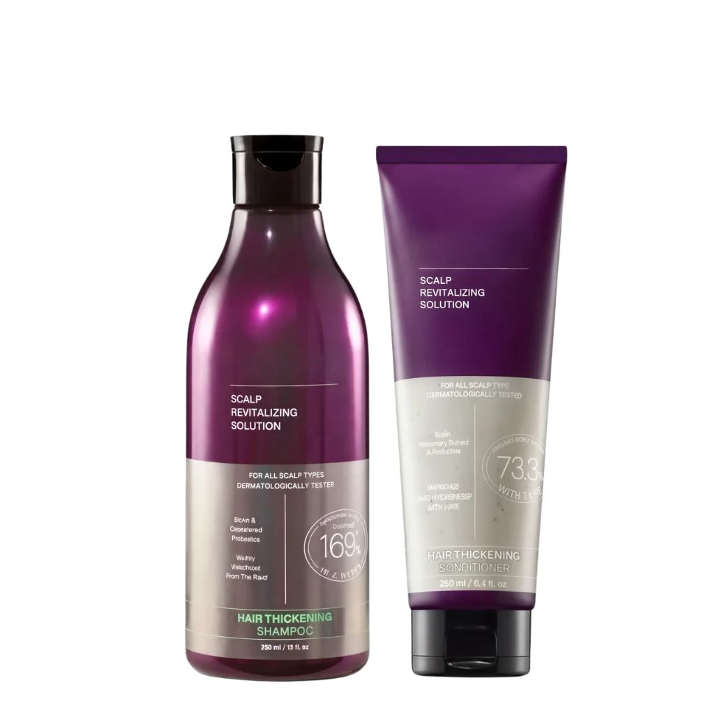 Coffret shampooing et après-shampooing épaississants à la biotine et au romarin, pour des cheveux plus denses et visiblement plus épais