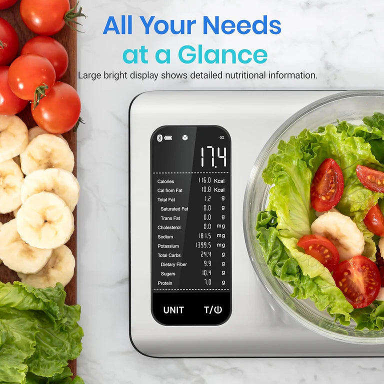 ESN00 Smart Nutrition Scale, Tracks 19 Nutrients, App-Connected