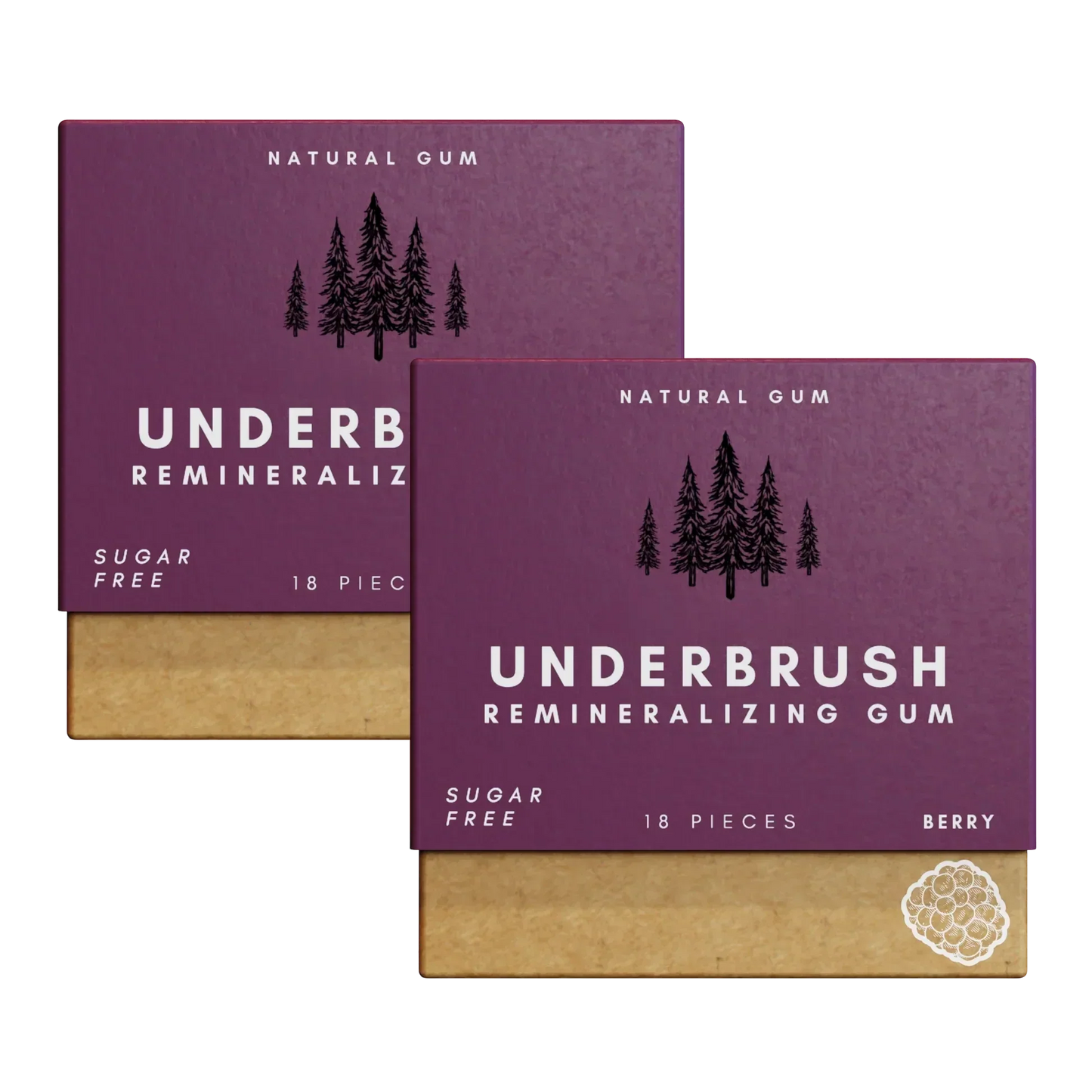 Underbrush Remineralizing Chewing Gum for Enamel Protection and Fresh Breath