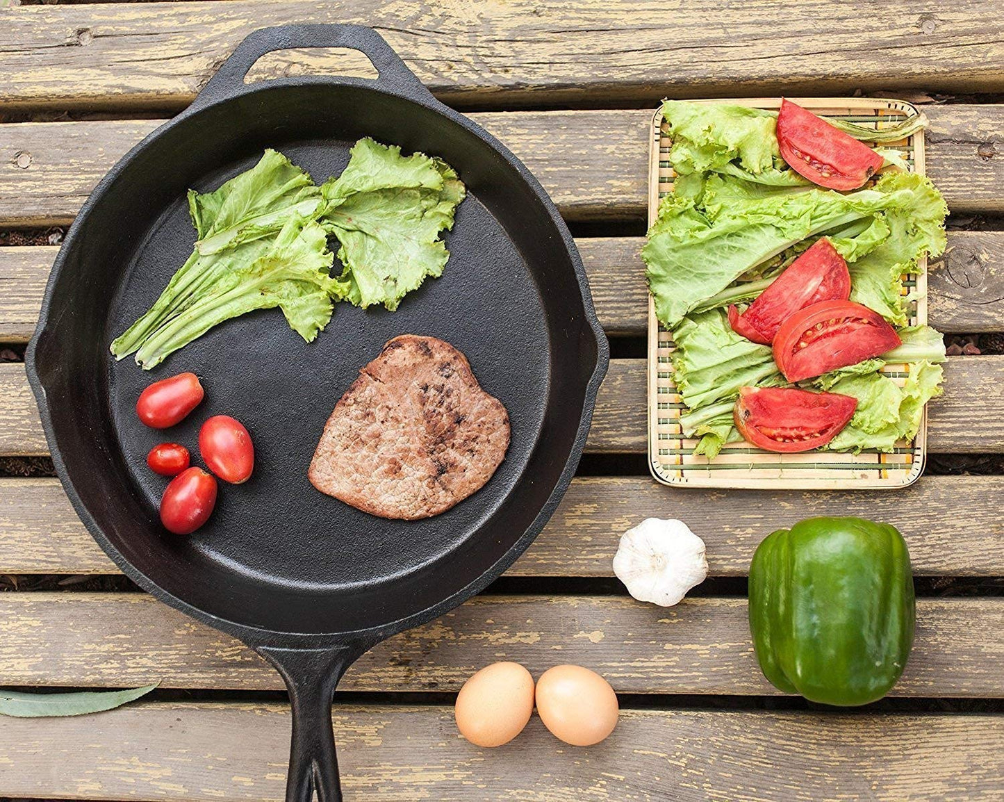 Pre-Seasoned Cast Iron Skillet Set - 3 Pcs