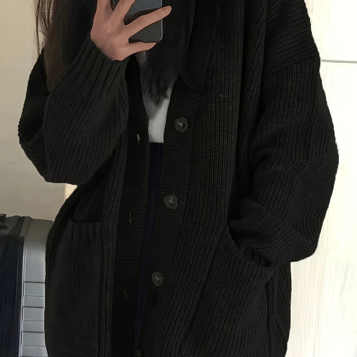 Maisie | Women's Chunky Knit Cardigan - Button Front Ribbed