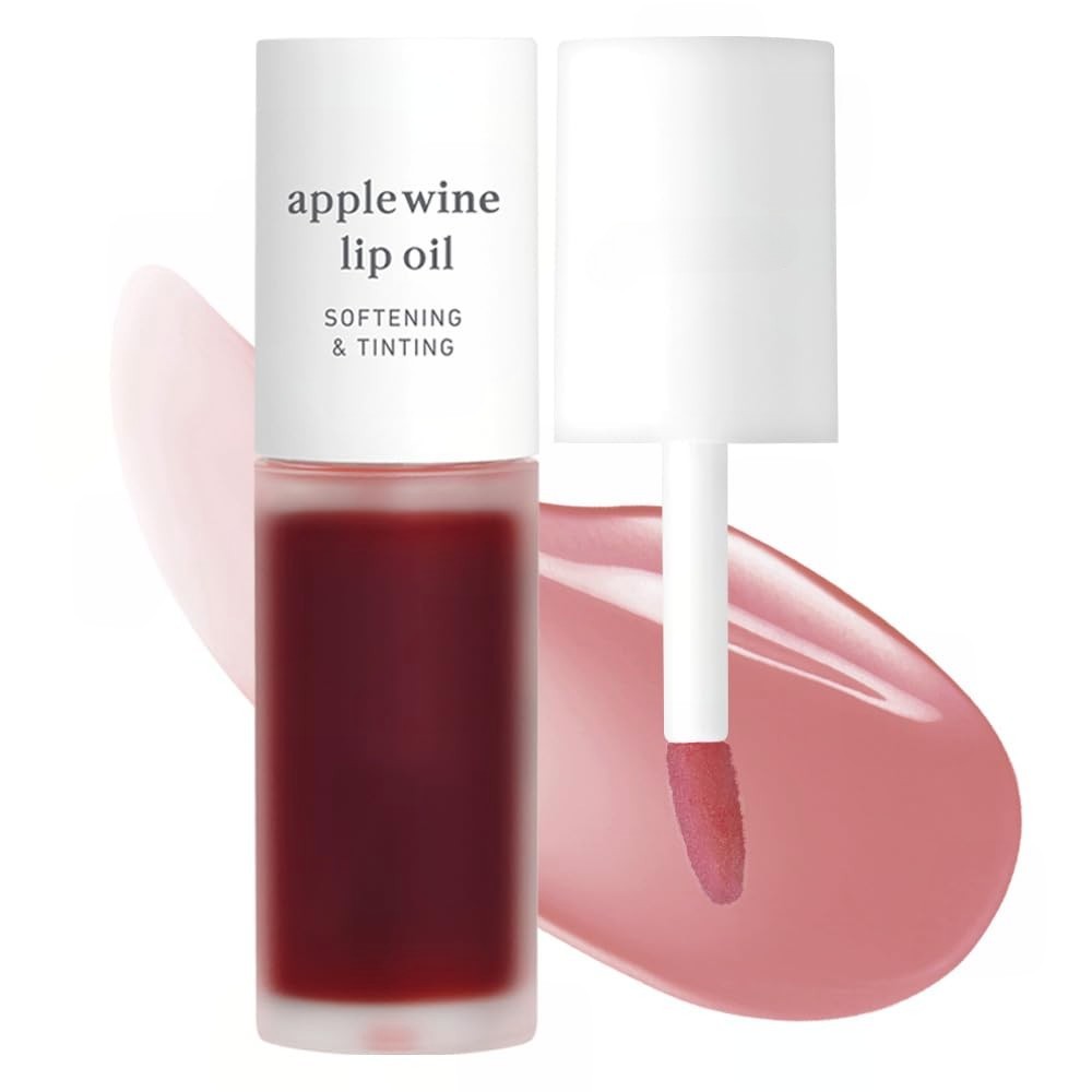 Trio d’huiles à lèvres coréennes – Appleberry, Appleplum & Applewine, ensemble de gloss teintés légers