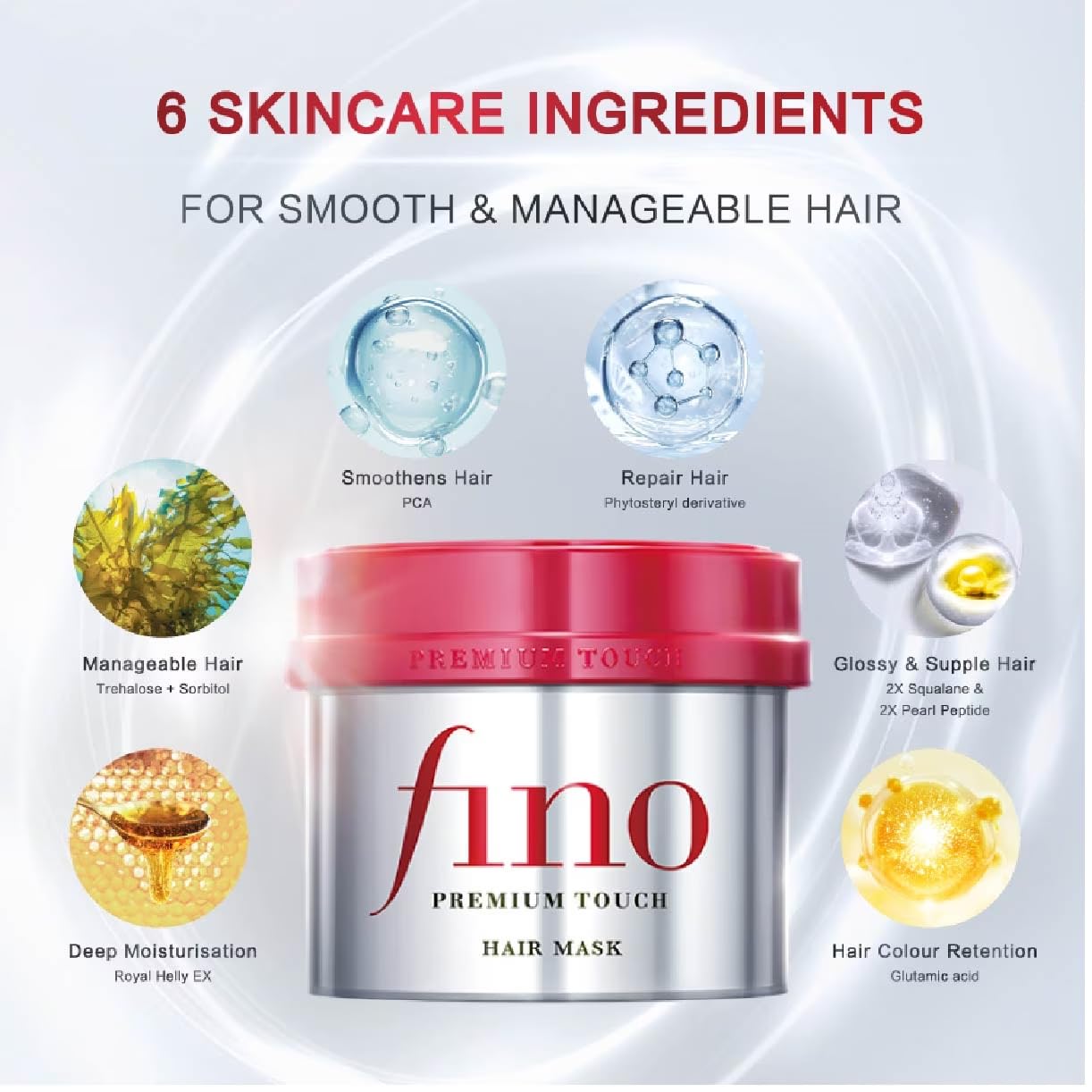 Fino Premium Touch Hair Mask for Damaged & Color-Treated Hair 230g
