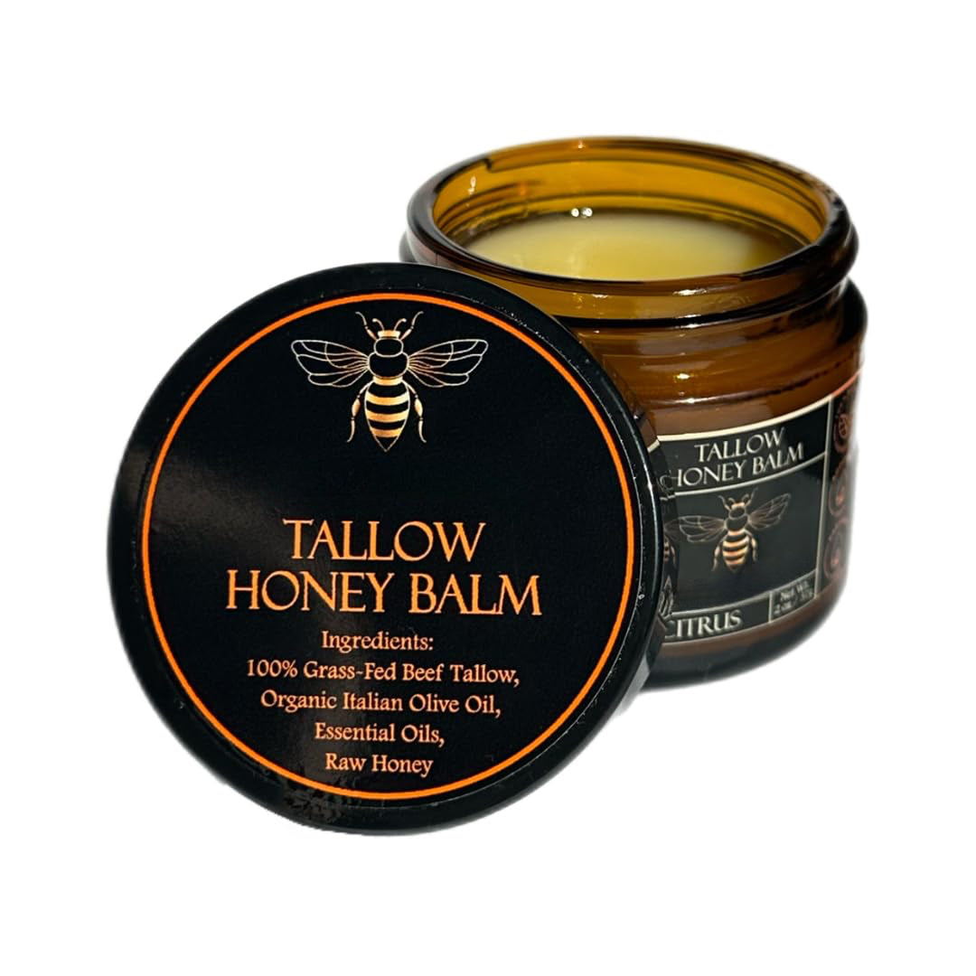 Tallow Honey Balm for Face, Hands and Body Moisture