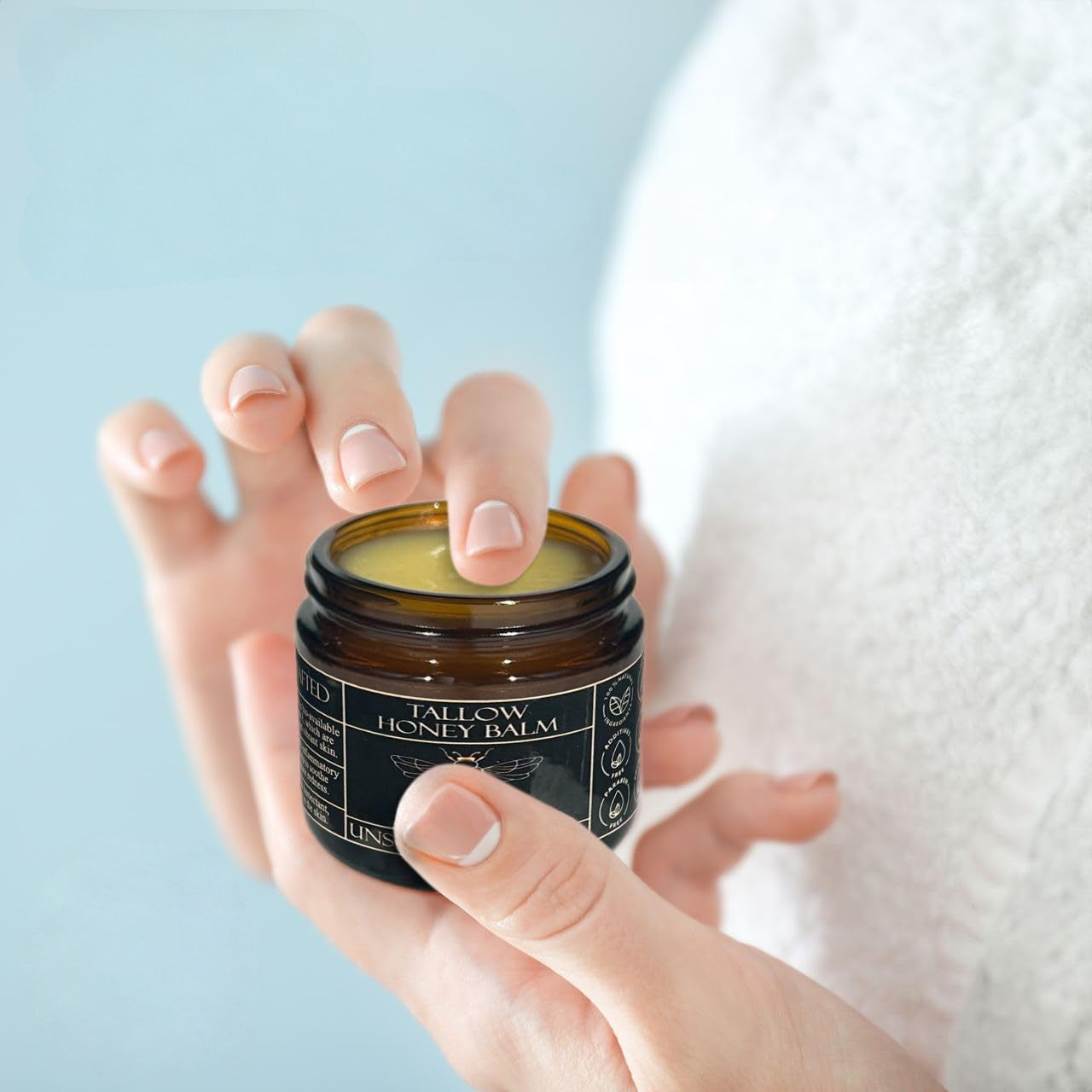 Tallow Honey Balm for Face, Hands and Body Moisture