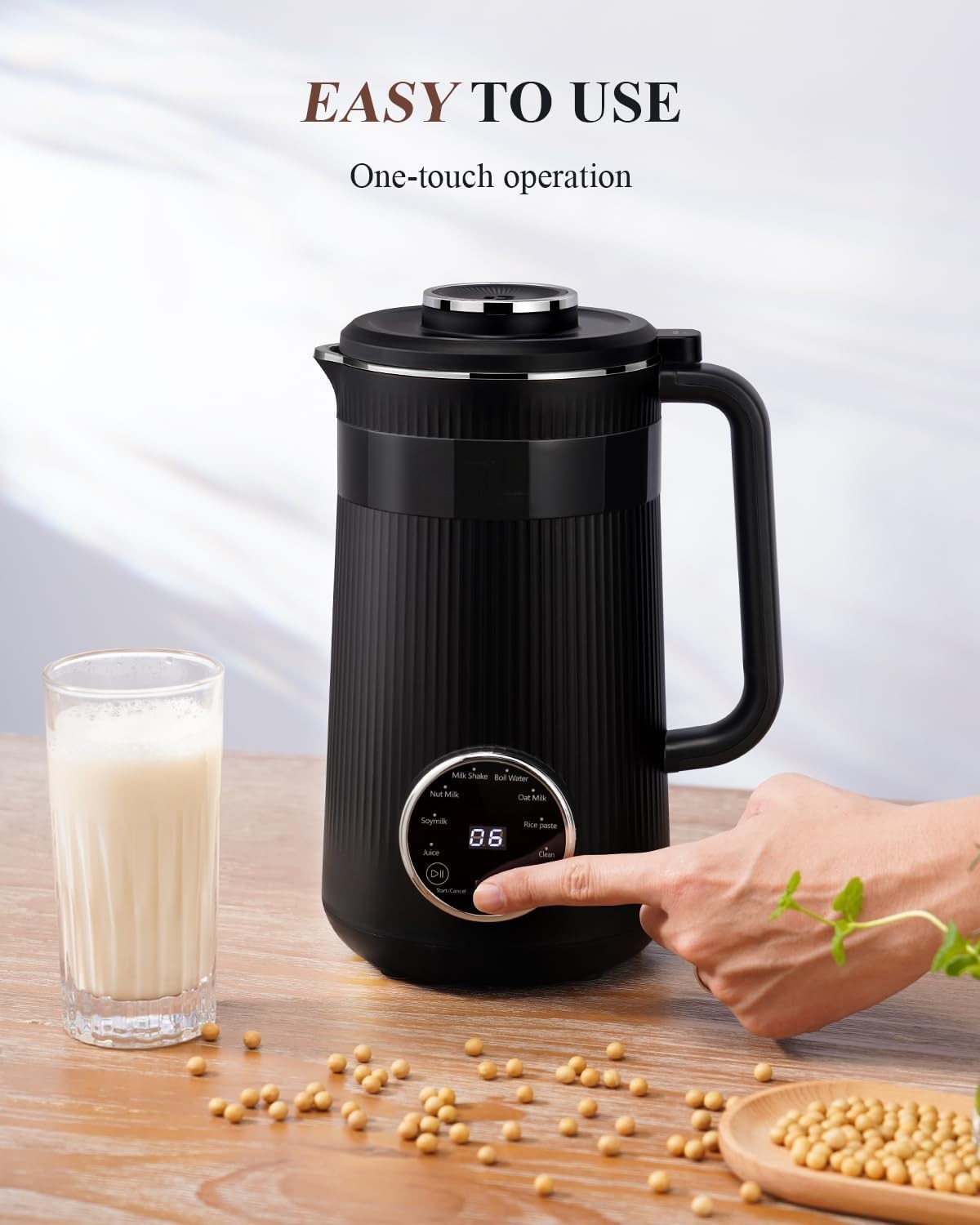 8-in-1 Nut Milk Maker Blender, 32oz Plant-Based & Non-Dairy, Self-Clean