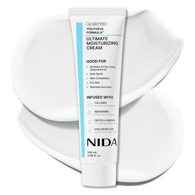 Crema idratante per pelle secca NIDA Youthful Formula con acido ialuronico