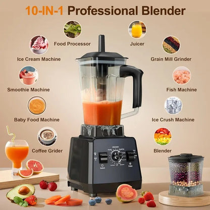 2400W Smoothie Blender & Grinder Combo, 25,000 RPM, 68oz BPA-Free