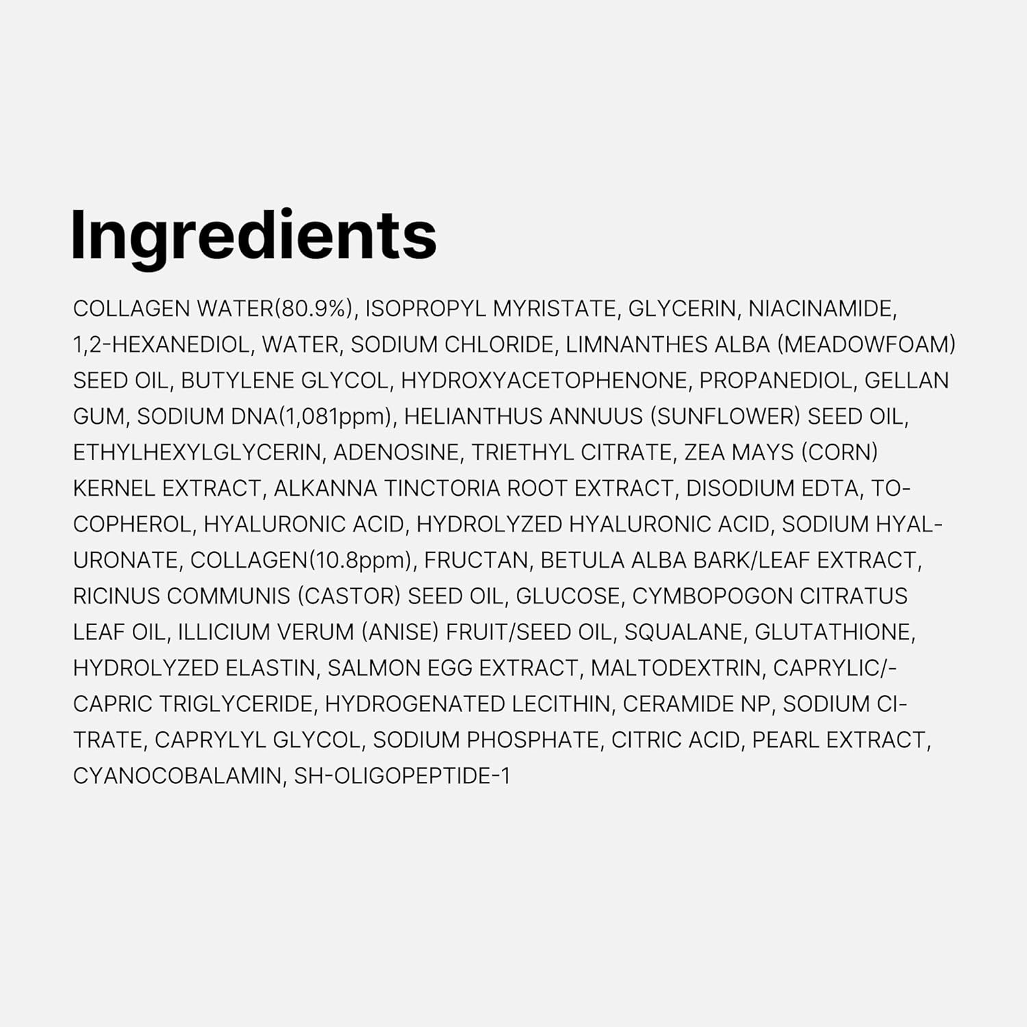 Sérum brume gélifiée avec collagène rose PDRN pour hydratation et éclat