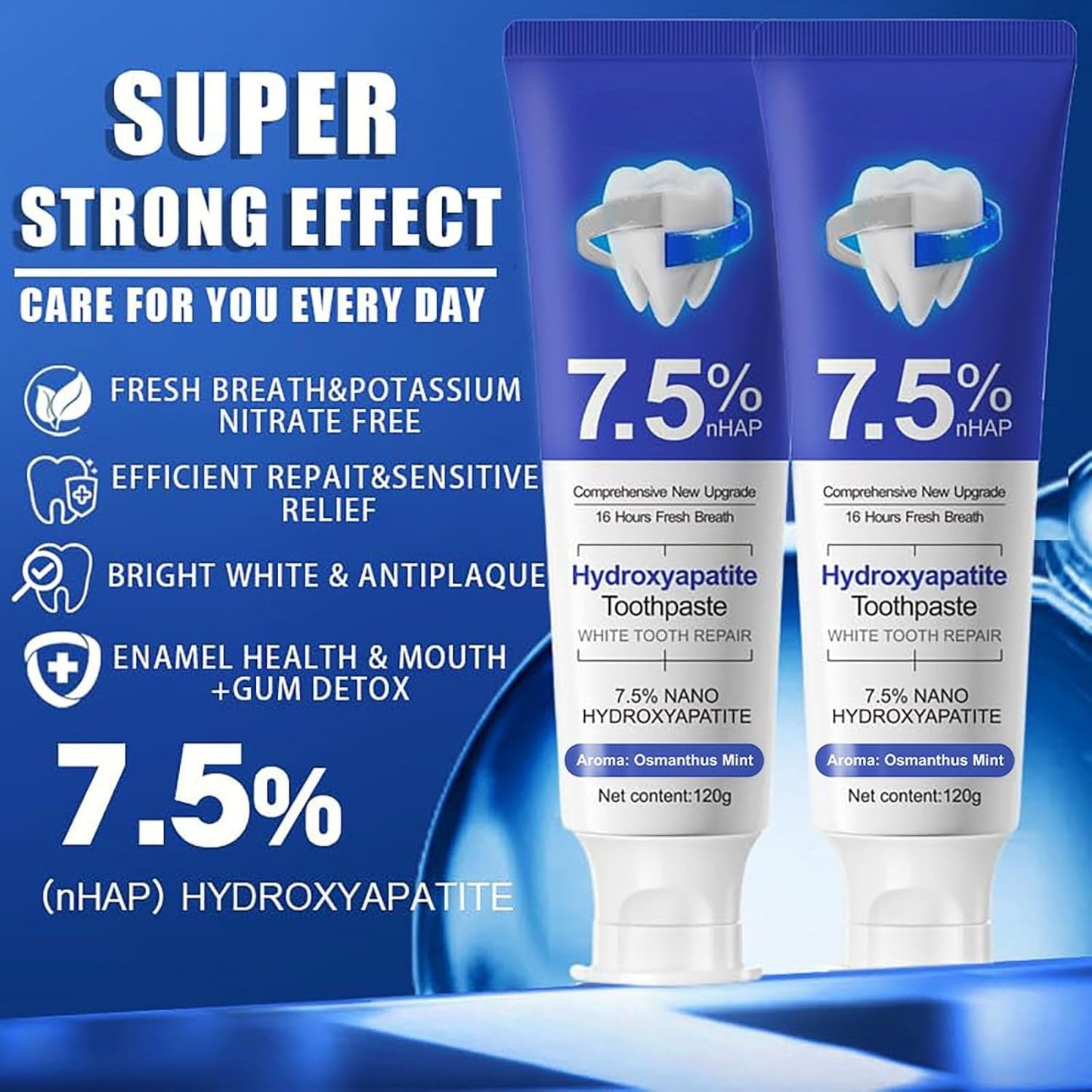 Nano Hydroxyapatite Toothpaste for Enamel Remineralization & Sensitivity