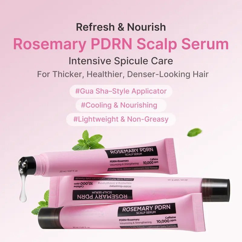 Rosemary PDRN Hair and Scalp Care Set for Thinning Hair, Scalp Care & Thicker Hair