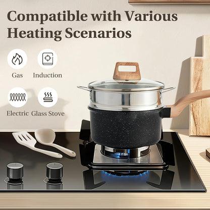 25 Pcs Nonstick Cookware Set, Induction, Non-Toxic, PFOA-Free