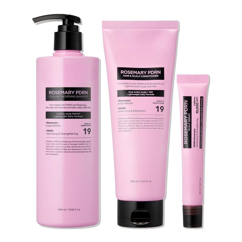 Rosemary PDRN Hair and Scalp Care Set for Thinning Hair, Scalp Care & Thicker Hair