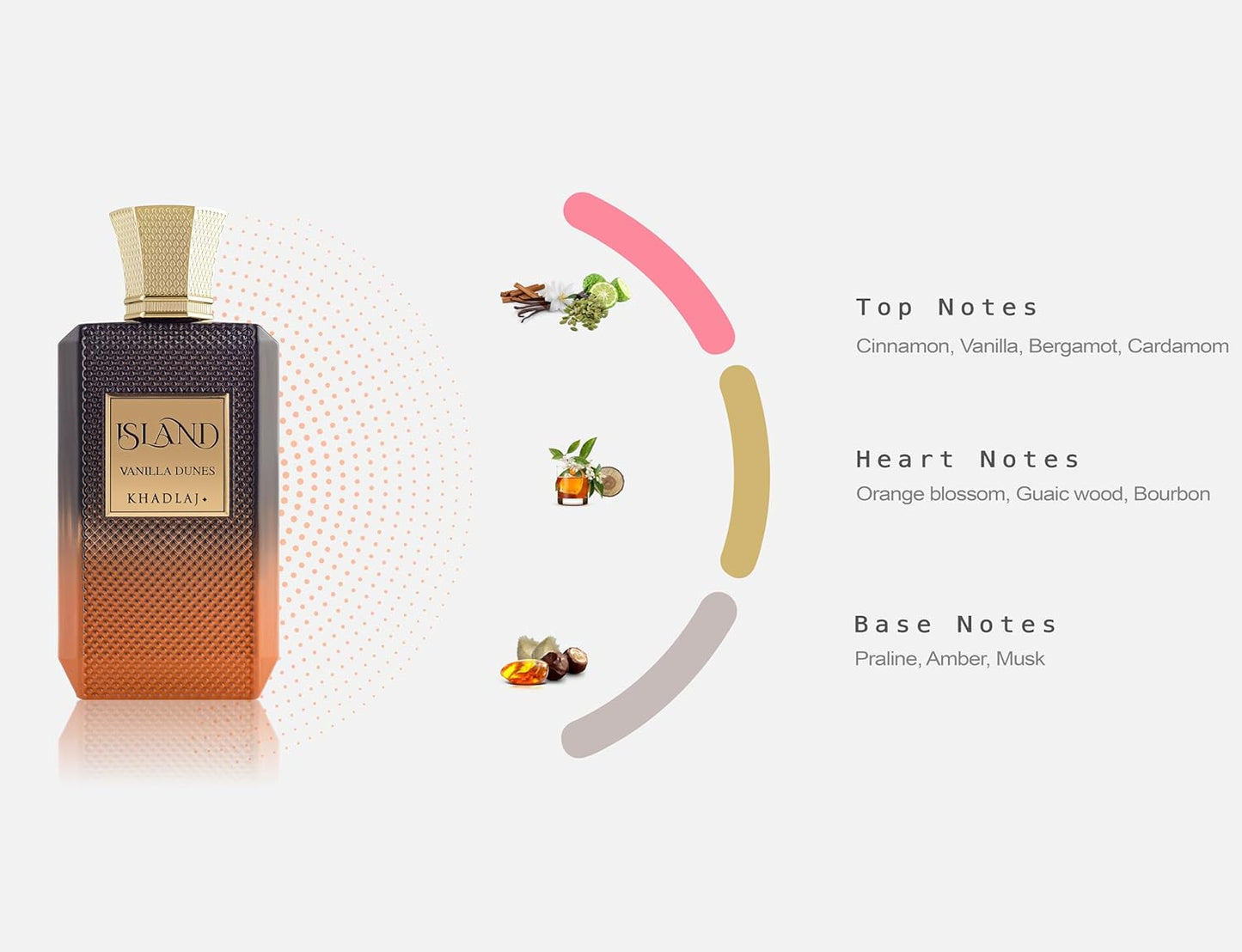 Khadlaj Island Extrait de Parfum with Bergamot, Jasmine & Amber