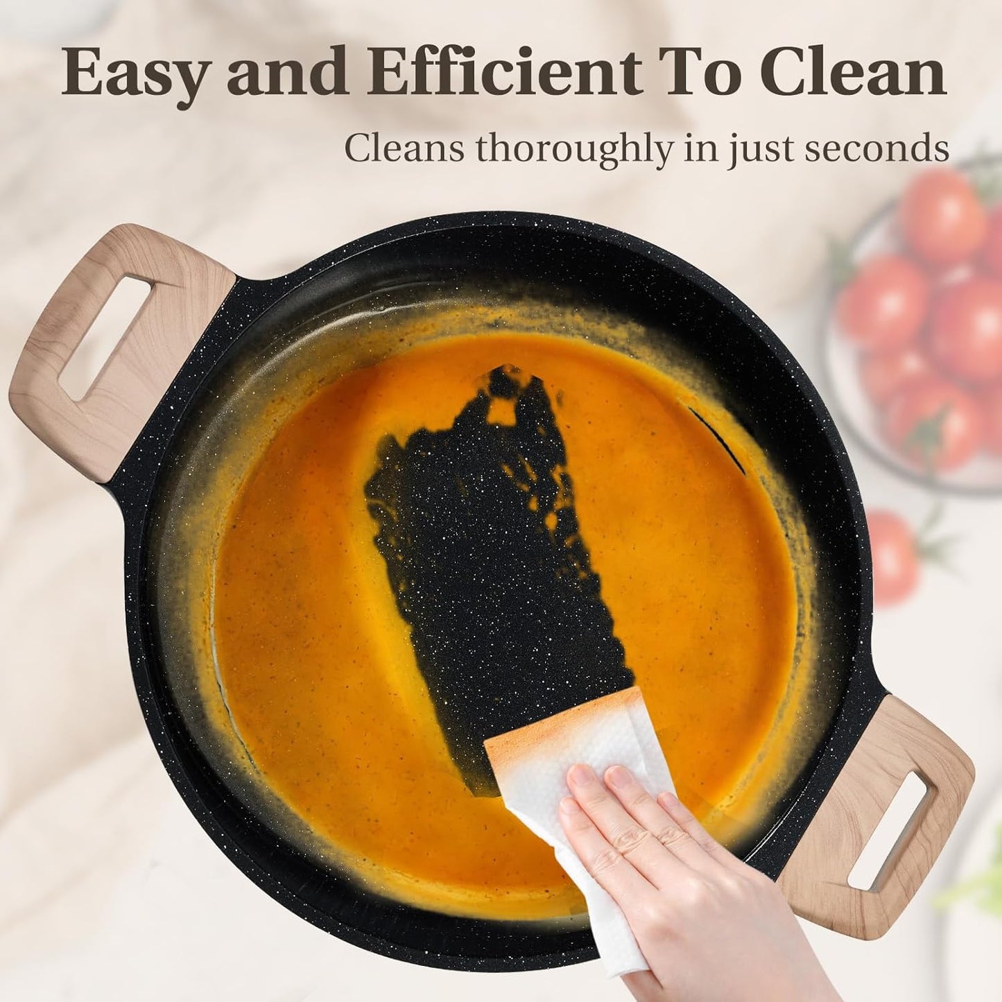 25 Pcs Nonstick Cookware Set, Induction, Non-Toxic, PFOA-Free
