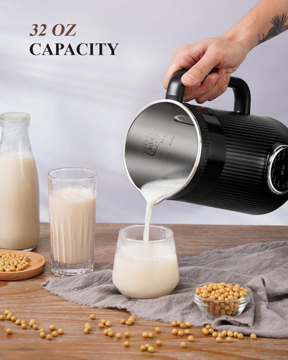 8-in-1 Nut Milk Maker Blender, 32oz Plant-Based & Non-Dairy, Self-Clean