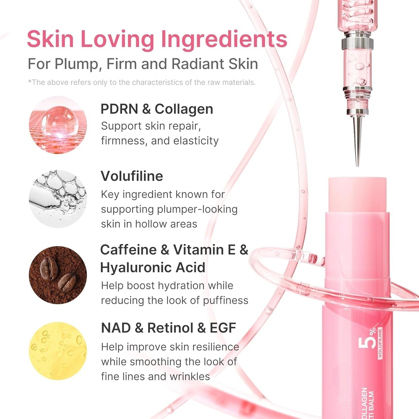 PDRN Pink Collagen Multi Balm Stick for Hydration, Fine Lines and Glow
