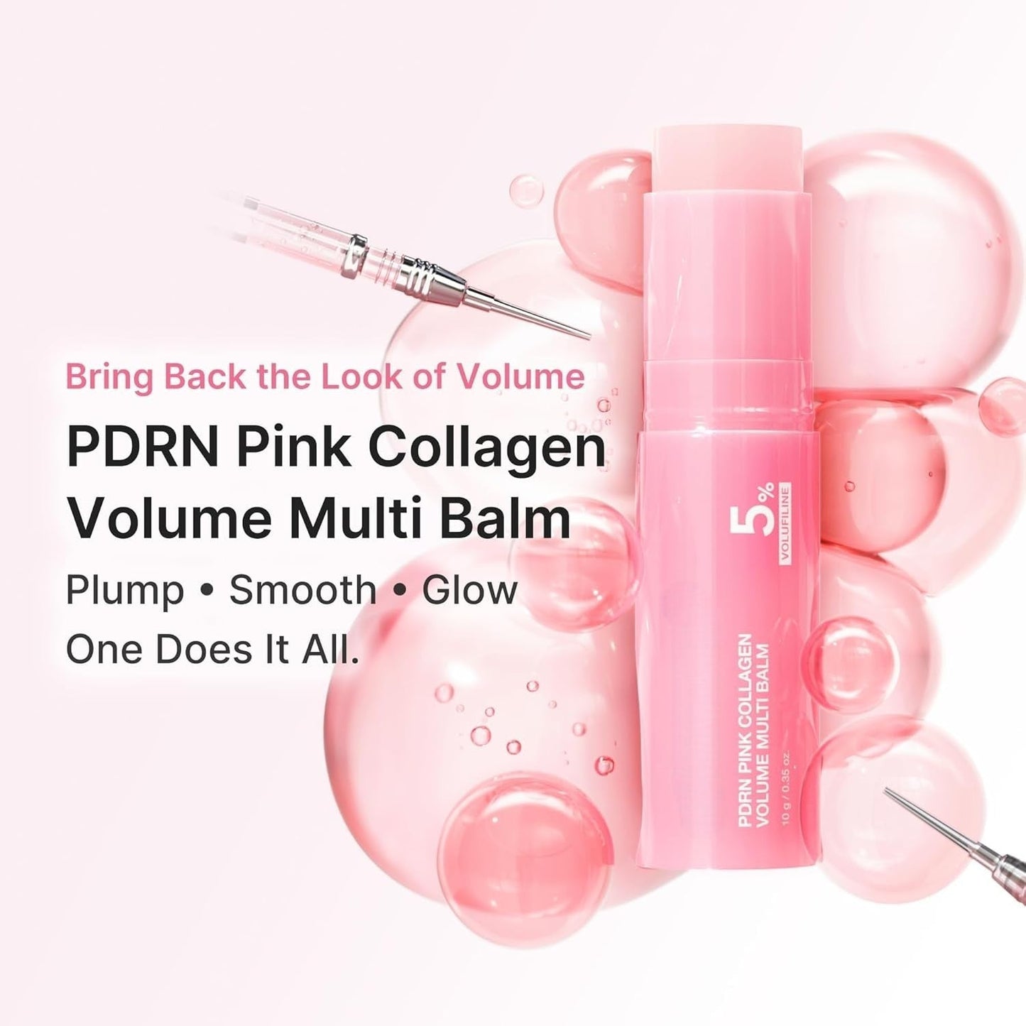PDRN Pink Collagen Multi Balm Stick for Hydration, Fine Lines and Glow