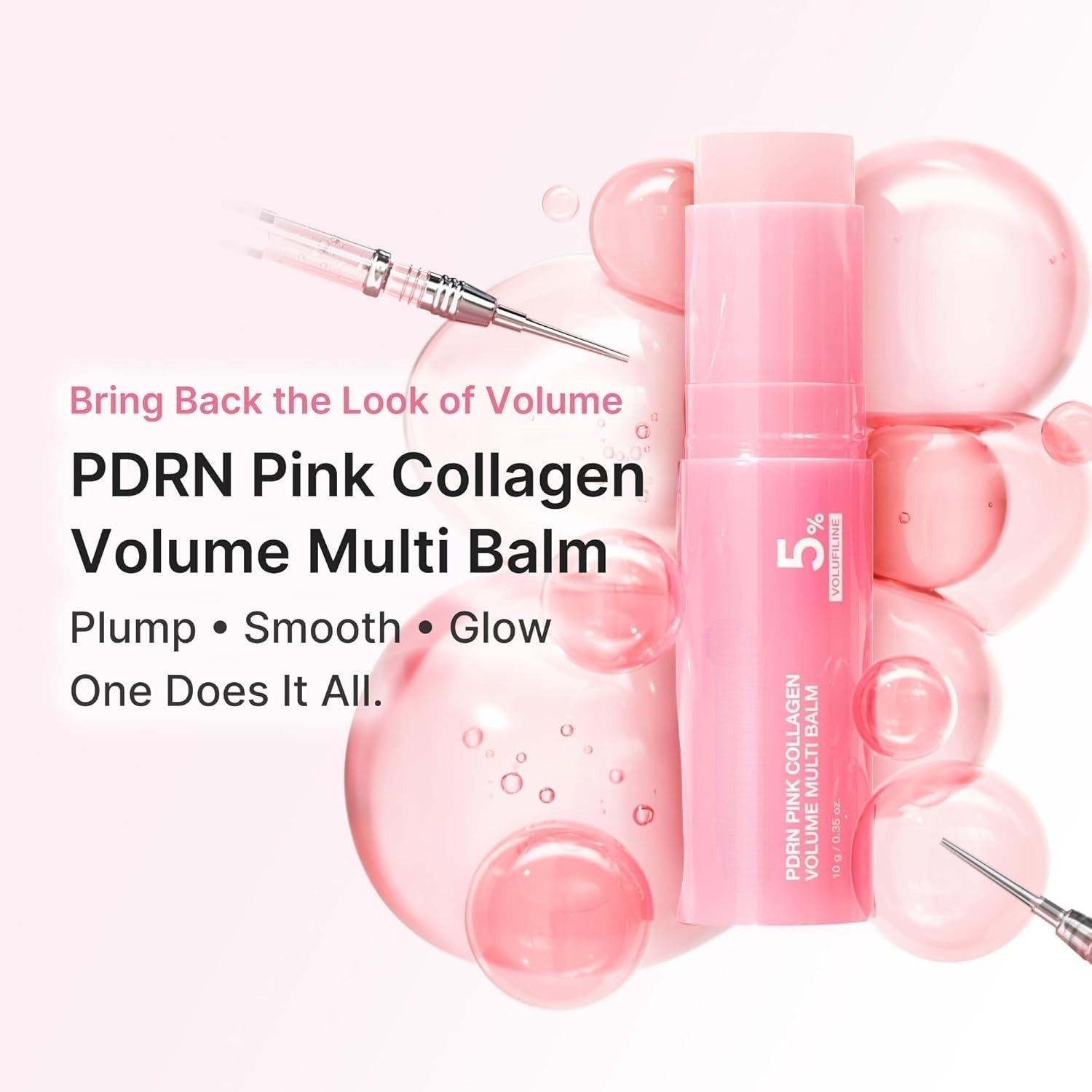 PDRN Pink Collagen Multi Balm Stick for Hydration, Fine Lines and Glow