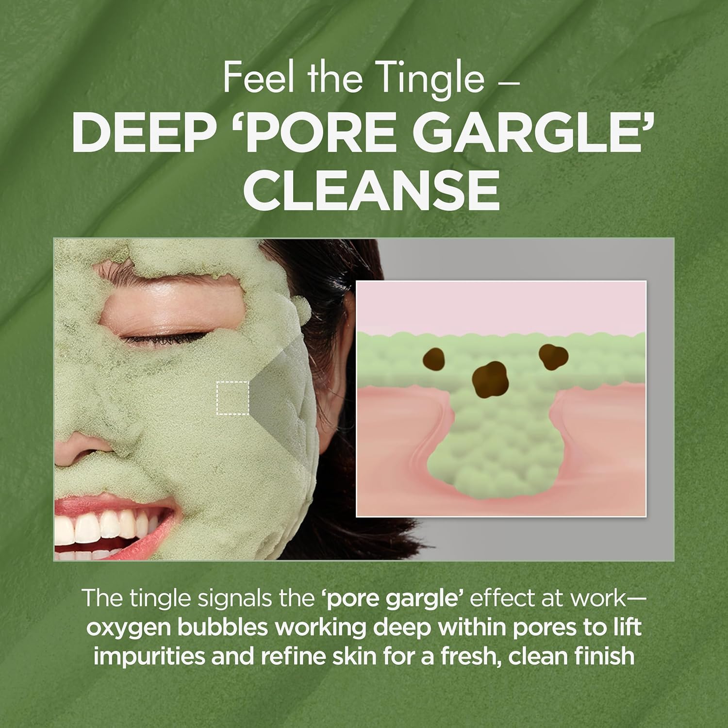 Masque profond Holy Basil Bubble avec argile coréenne et PHA pour pores, points noirs et imperfections