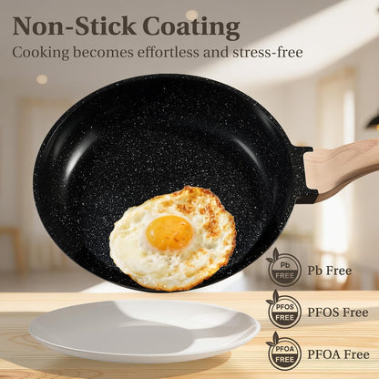25 Pcs Nonstick Cookware Set, Induction, Non-Toxic, PFOA-Free