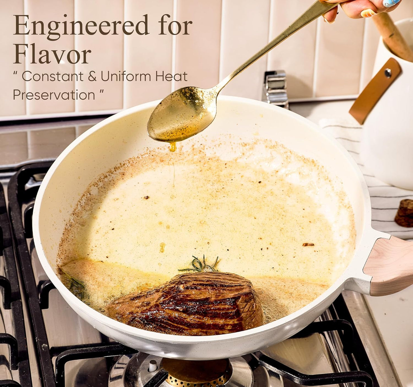 14 Pcs Nonstick Pots and Pans Set with Utensils & Pan Protectors