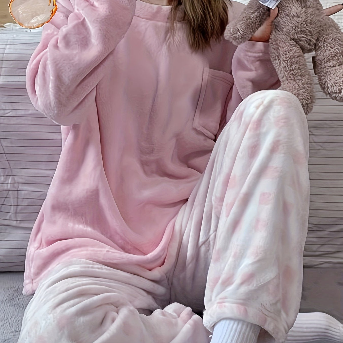 Marcella | Women's Cosy Lounge Two-Piece Set with Chest Pocket