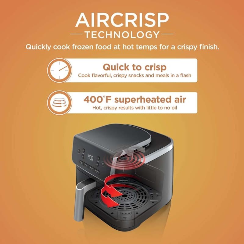 5-QT Air Fryer Pro, 400°F Air Crisp, 4 Functions, Nonstick Basket