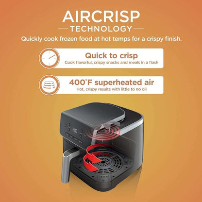 5-QT Air Fryer Pro, 400°F Air Crisp, 4 Functions, Nonstick Basket