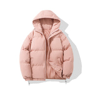 Aubrey | Women's Puffer Jacket - Zipper Hooded Long Sleeve Warm Padded