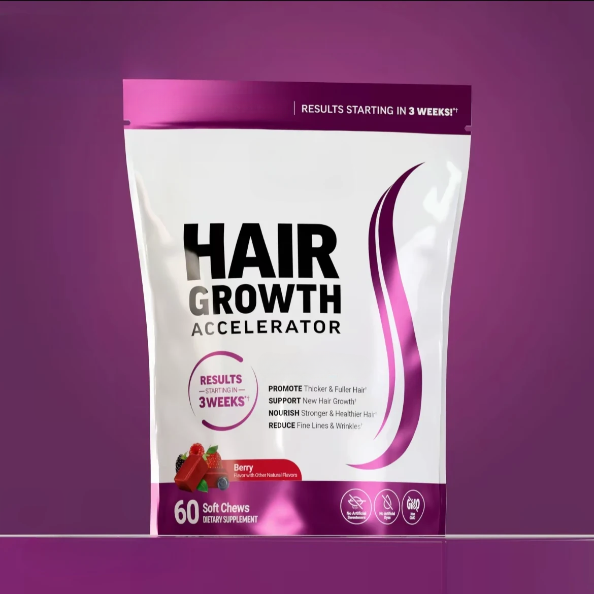 Hair Growth Accelerator Biotin Supplement with Zinc for Thicker & Fuller Hair