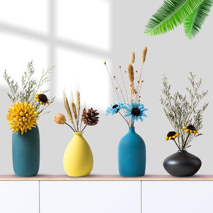 Colorful Ceramic Vase | Modern Flower Vase for Tabletop Decor