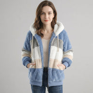 Delilah | Women's Puffer Jacket - Faux Fur Hooded Long Sleeve Warm Padded