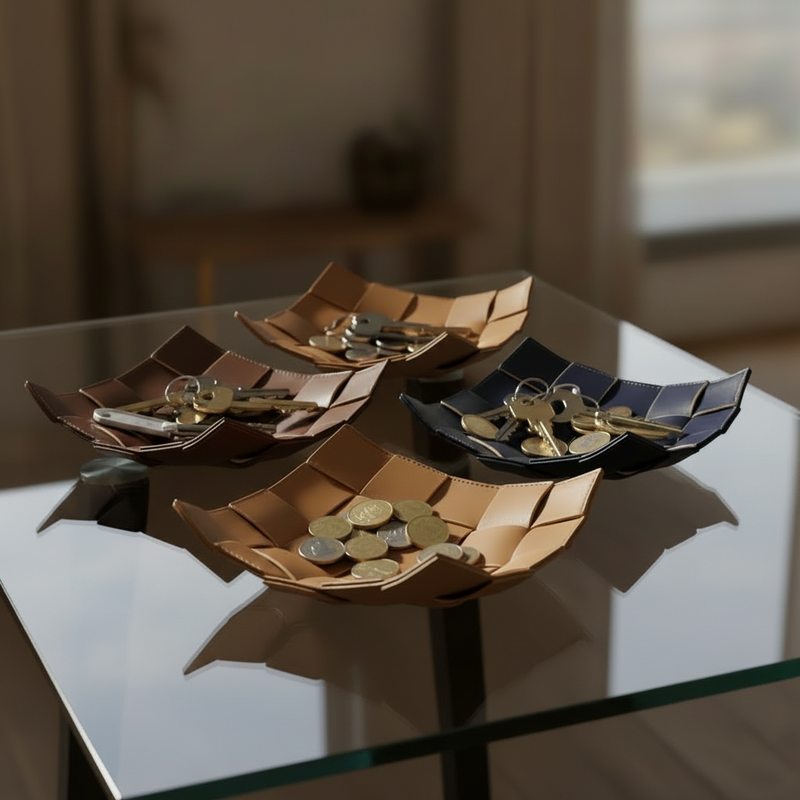 Elegant PU Leather Storage Tray | Valet Organizer