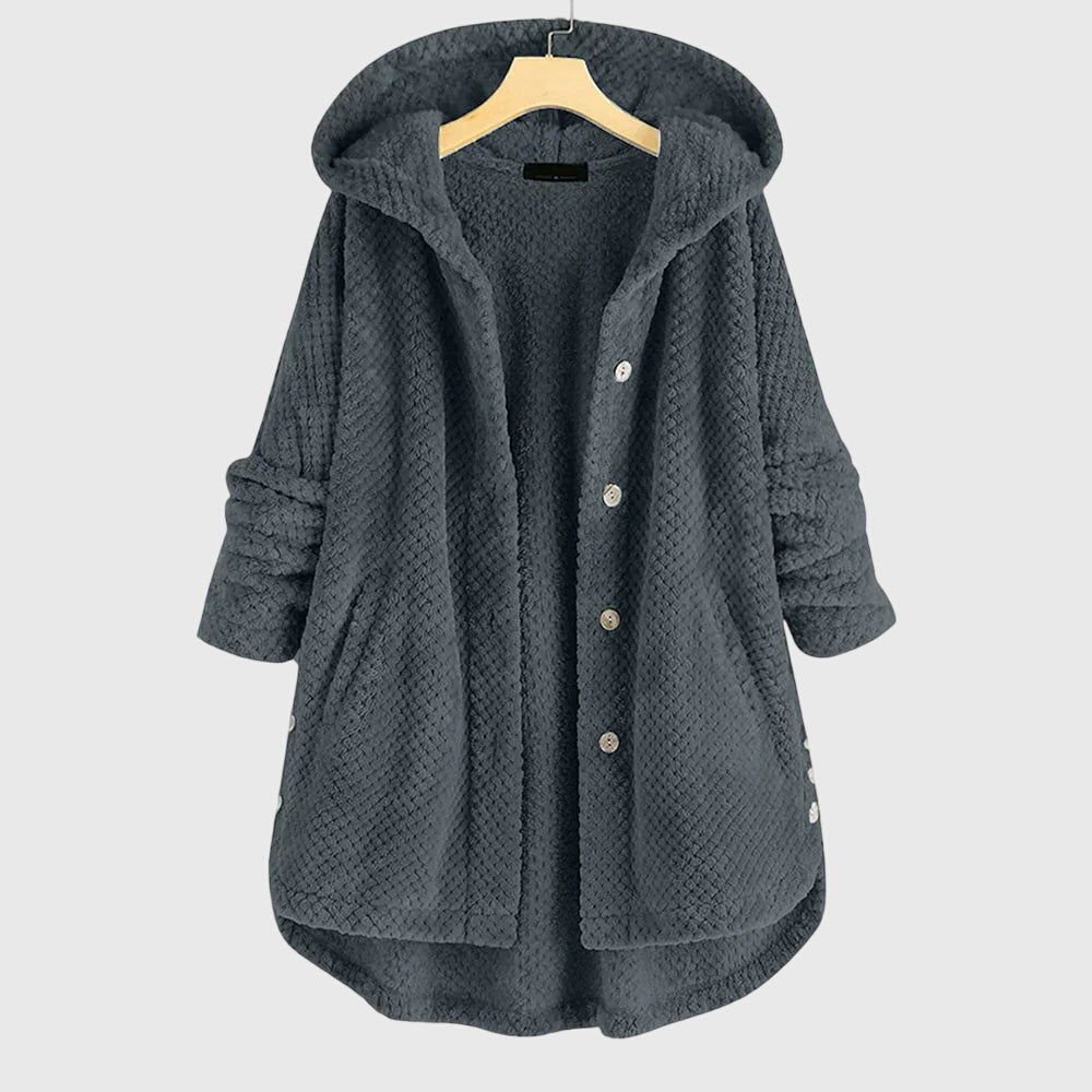 Elsie | Women's Fleece Jacket - Hooded Reversible Flattering Fit Warm