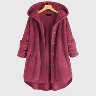 Elsie | Women's Fleece Jacket - Hooded Reversible Flattering Fit Warm