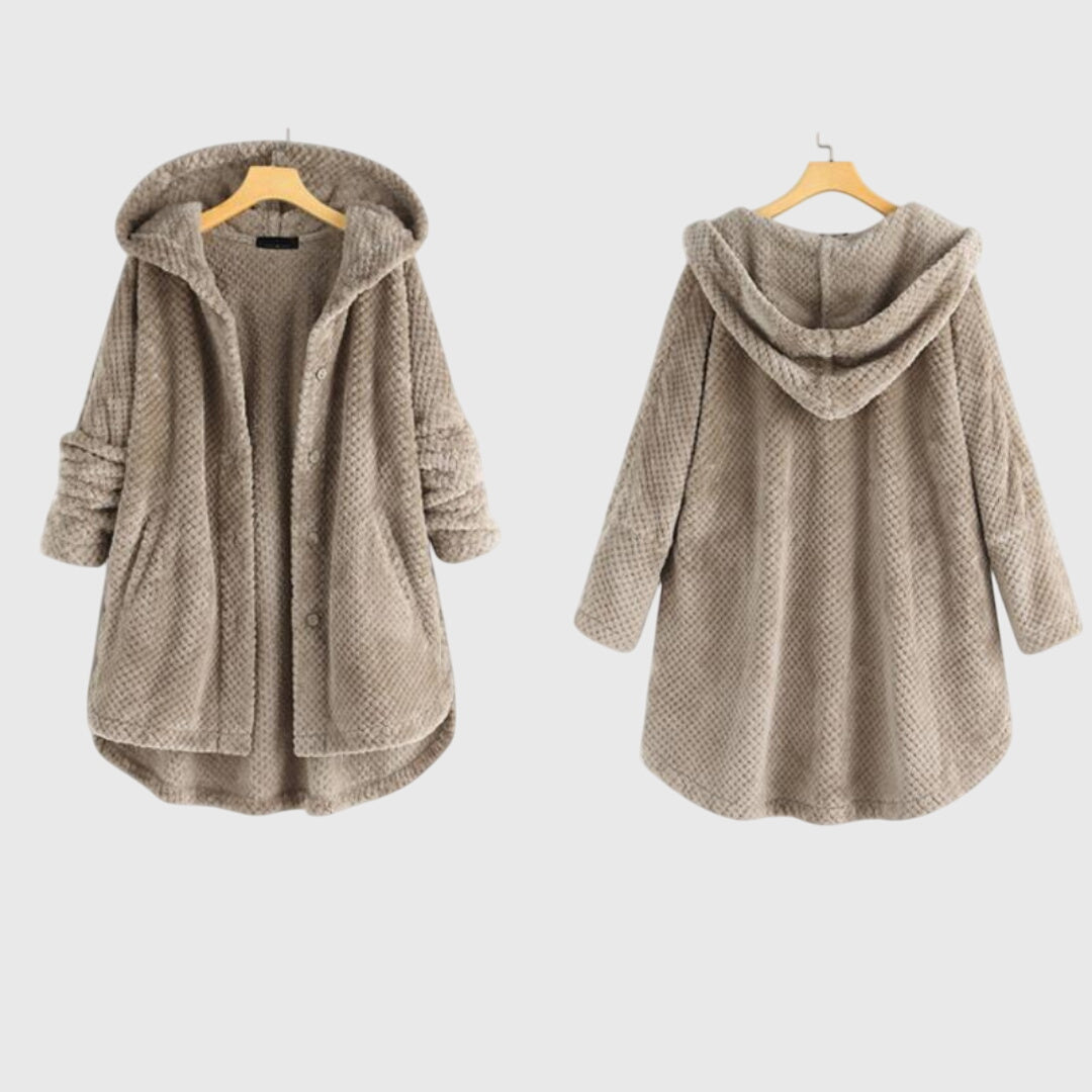 Elsie | Women's Fleece Jacket - Hooded Reversible Flattering Fit Warm