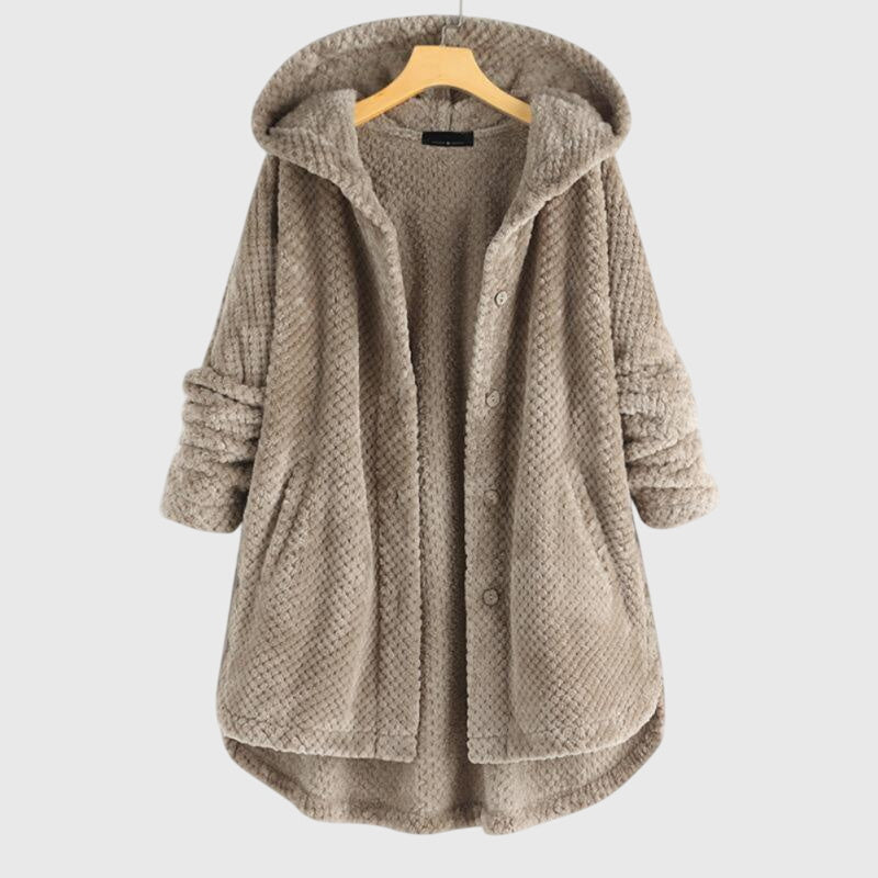 Elsie | Women's Fleece Jacket - Hooded Reversible Flattering Fit Warm